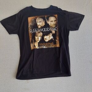 Fleetwood Mac Unleashed Tour 2009 Band T-Shirt Black Slim Fit XL Concert Tee